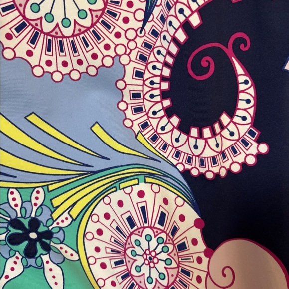 Talbots Jersey Paisley Shift Dress Size P. 3/4 Sleeve Boat Neck    SKU 11 - Picture 5 of 12